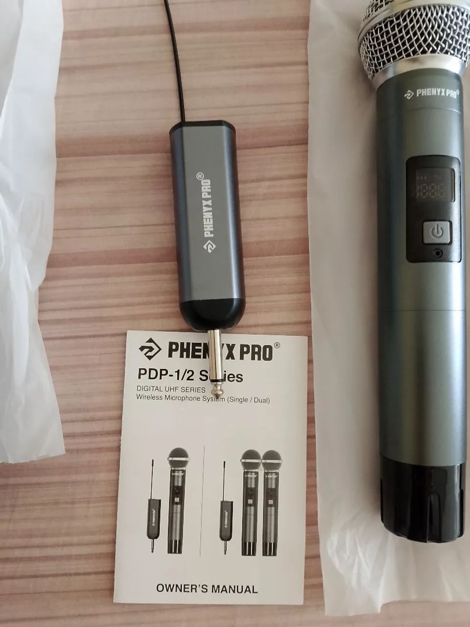 MICROFONE SEM FIO DUPLO FHONIX PT-2 - Foto 5