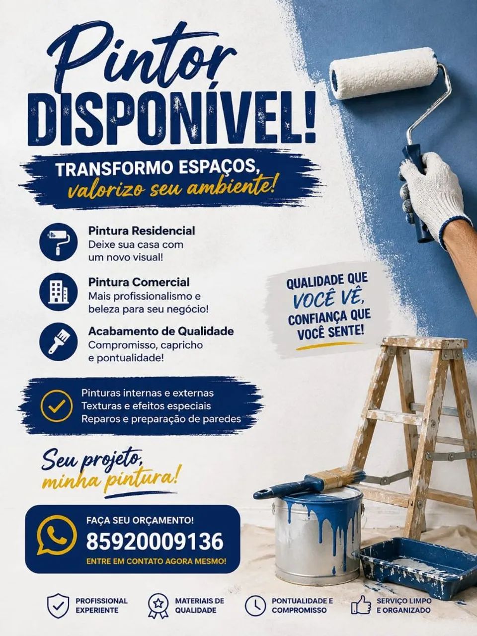 Pintor profissional servico de qualidade e preço baixo