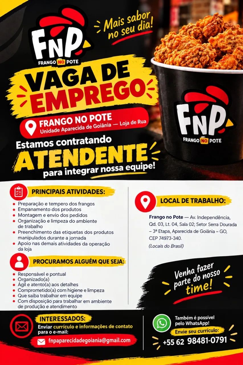 VAGA ATENDENTE 