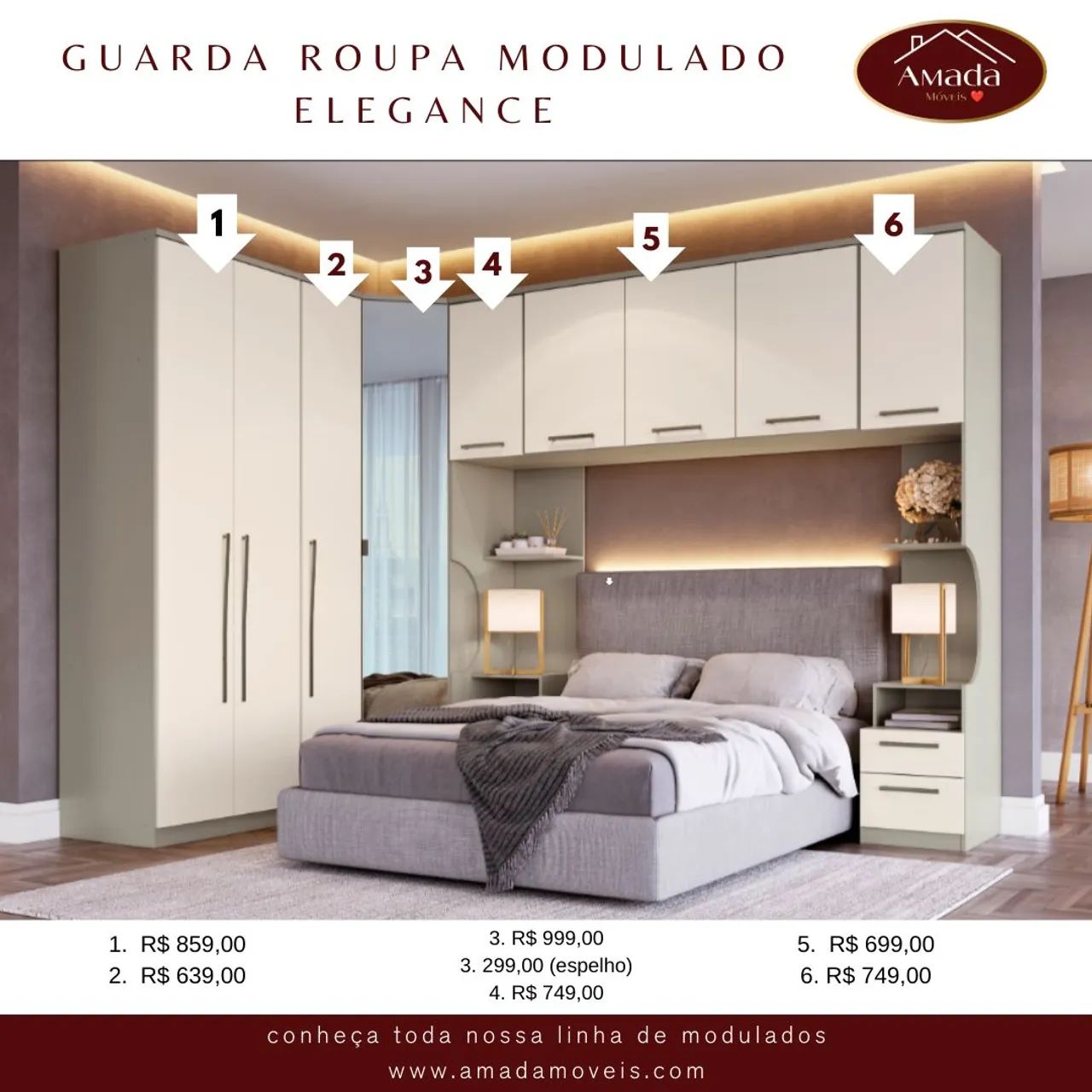 Guarda roupa modulado Elegance casal , à pronta entrega  - Foto 2