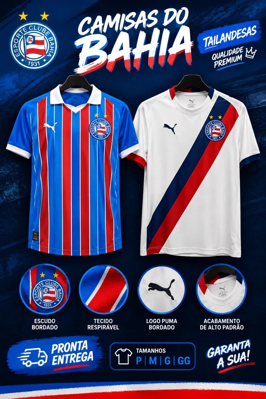 Camisas Tailandesas, Bahia e Vitória  - Foto 2