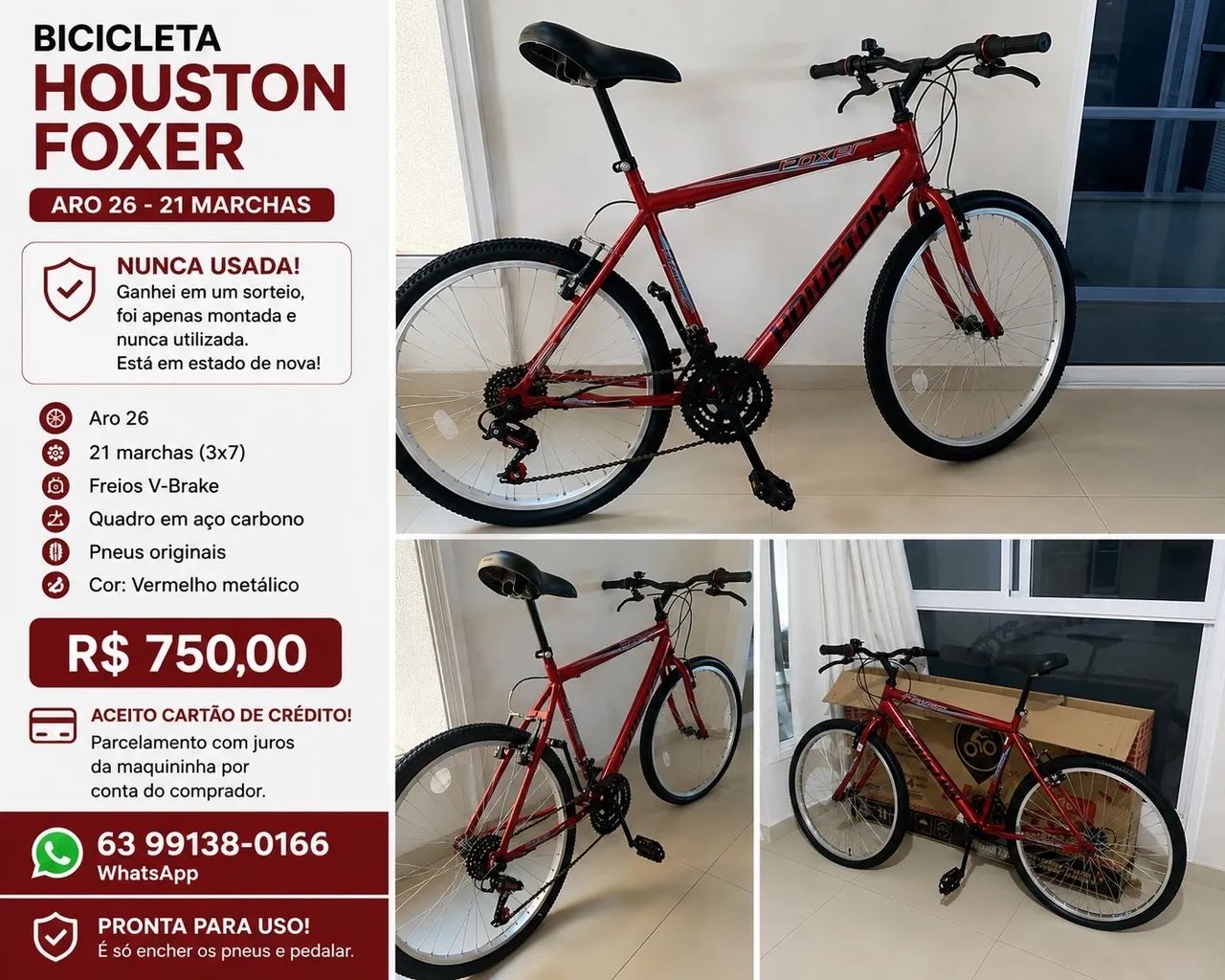 Bicicleta Houston aro 26 