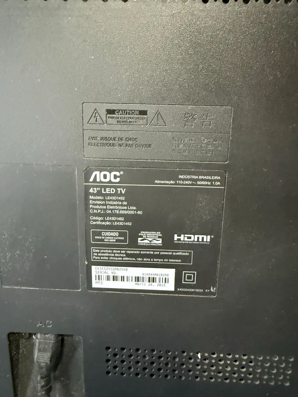 Televisão led 43 polegadas Aoc  - Foto 2