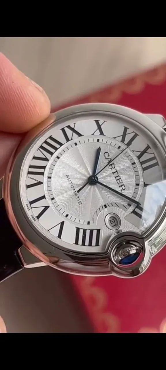 CARTIER BALLON BLEU, 42 MM/PULS. COURO/ S.C - Foto 2