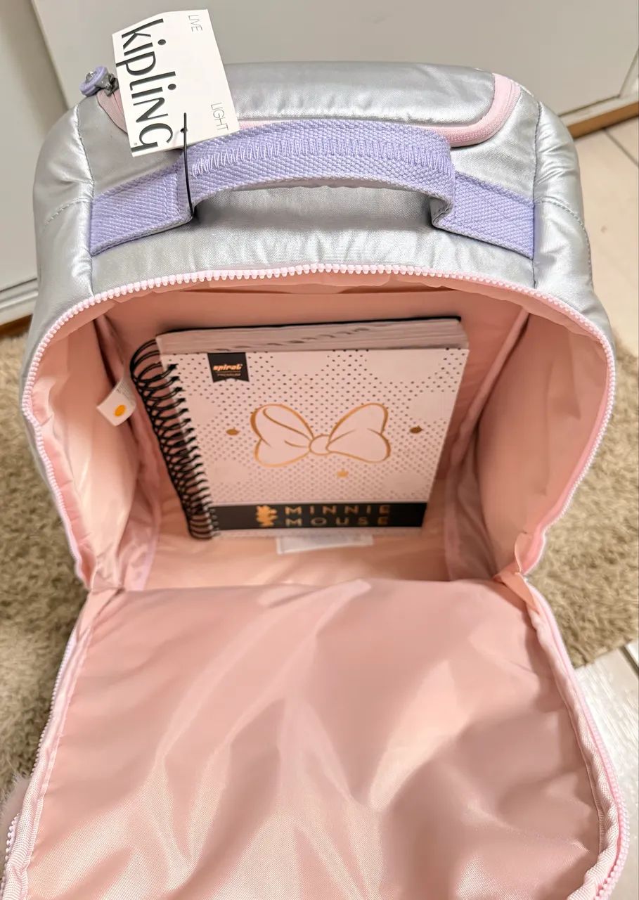 Mochila Kipling New Zea Prata | Importada dos EUA | Nova - Sem Uso - Na Embalagem - Foto 4