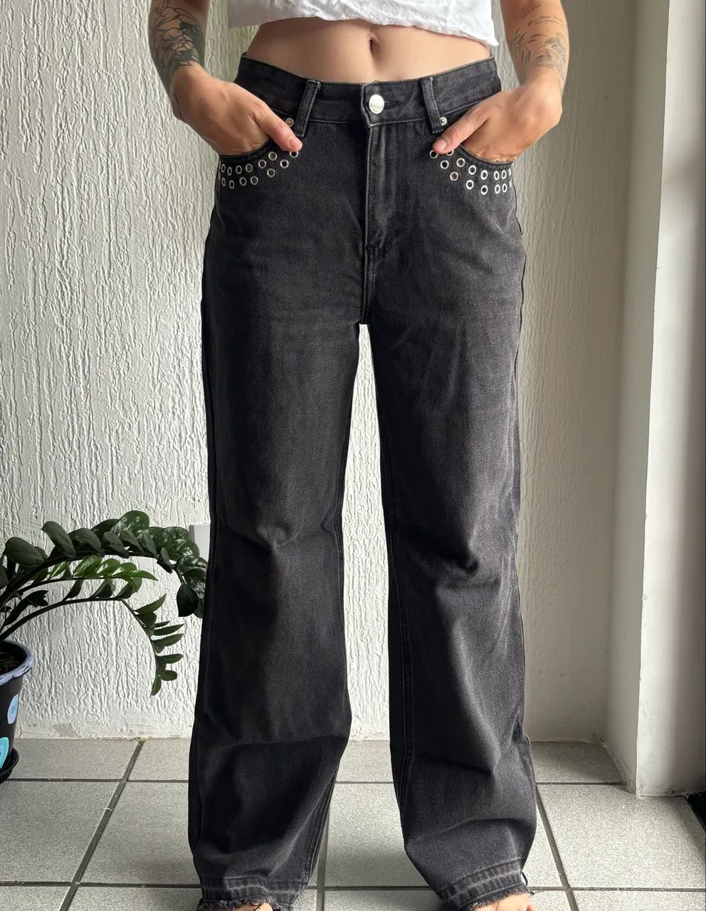 Calça jeans preta 38 