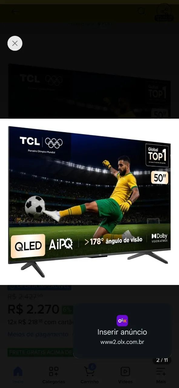 Tv smart tcl 50 