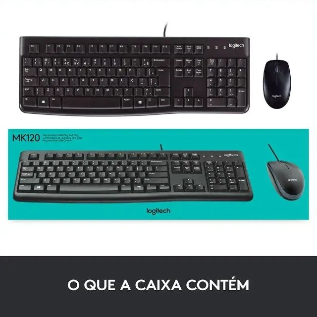 Kit Teclado e Mouse Logitech MK120 - WZetta - Foto 4