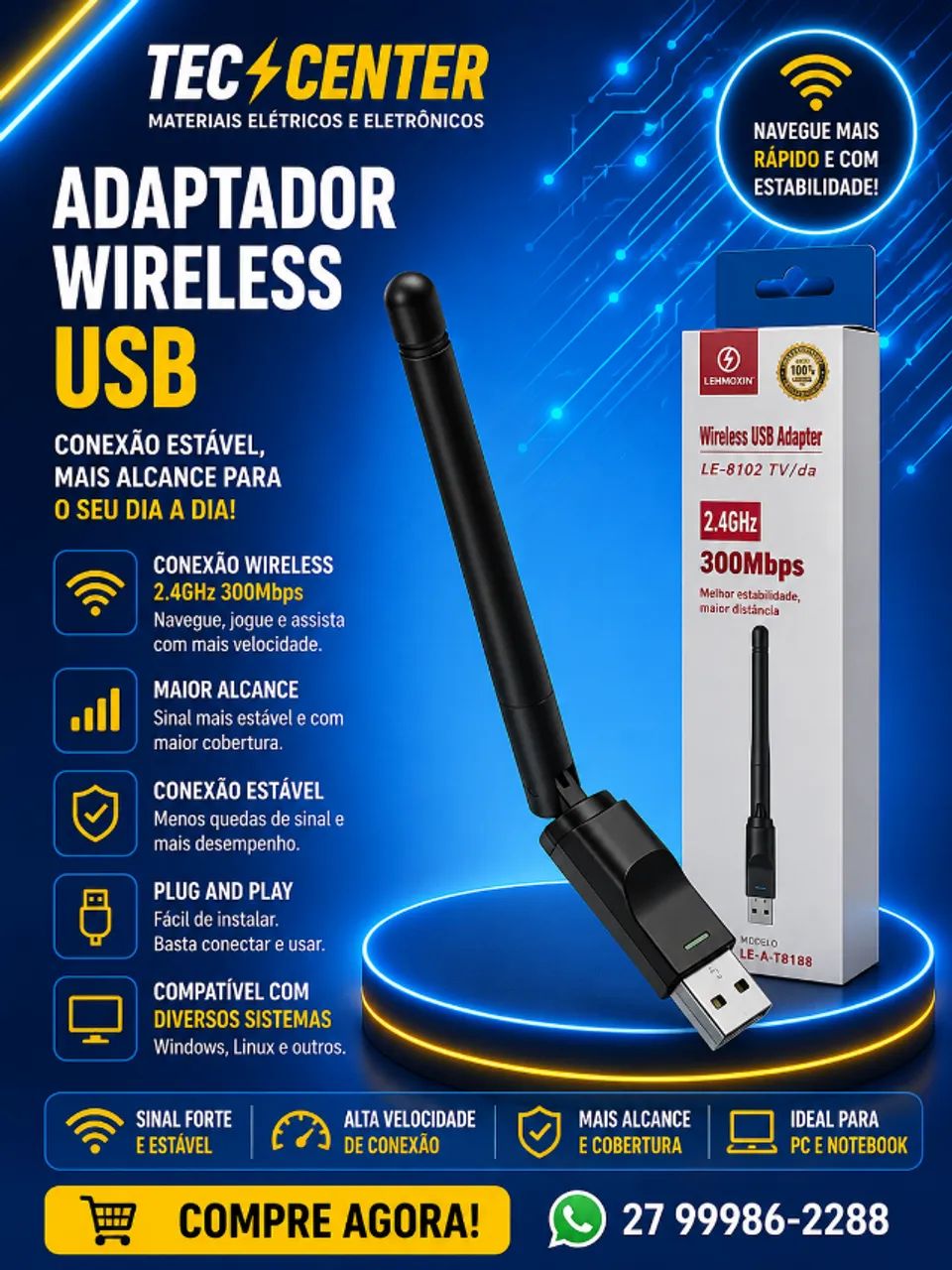 adaptador wirelles usb