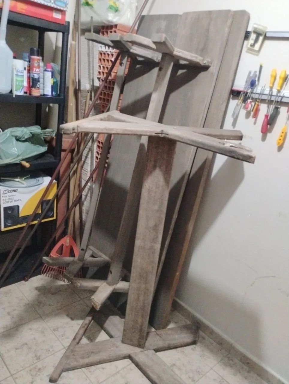 Mesa área externa 2m x 80cm para restauração. 2 bancos inclusos. - Foto 3