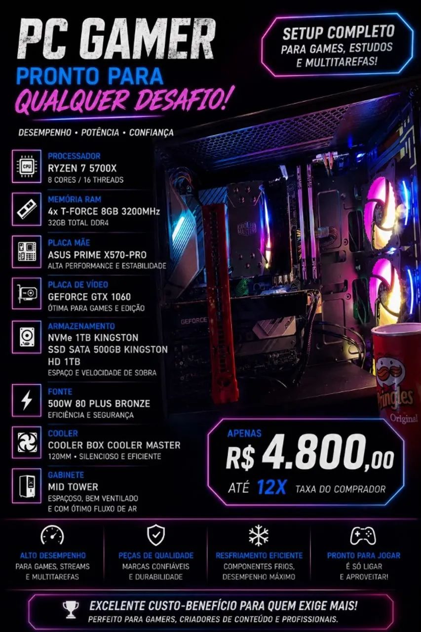 PC Gamer Imperdível !! Somente Região de Campinas