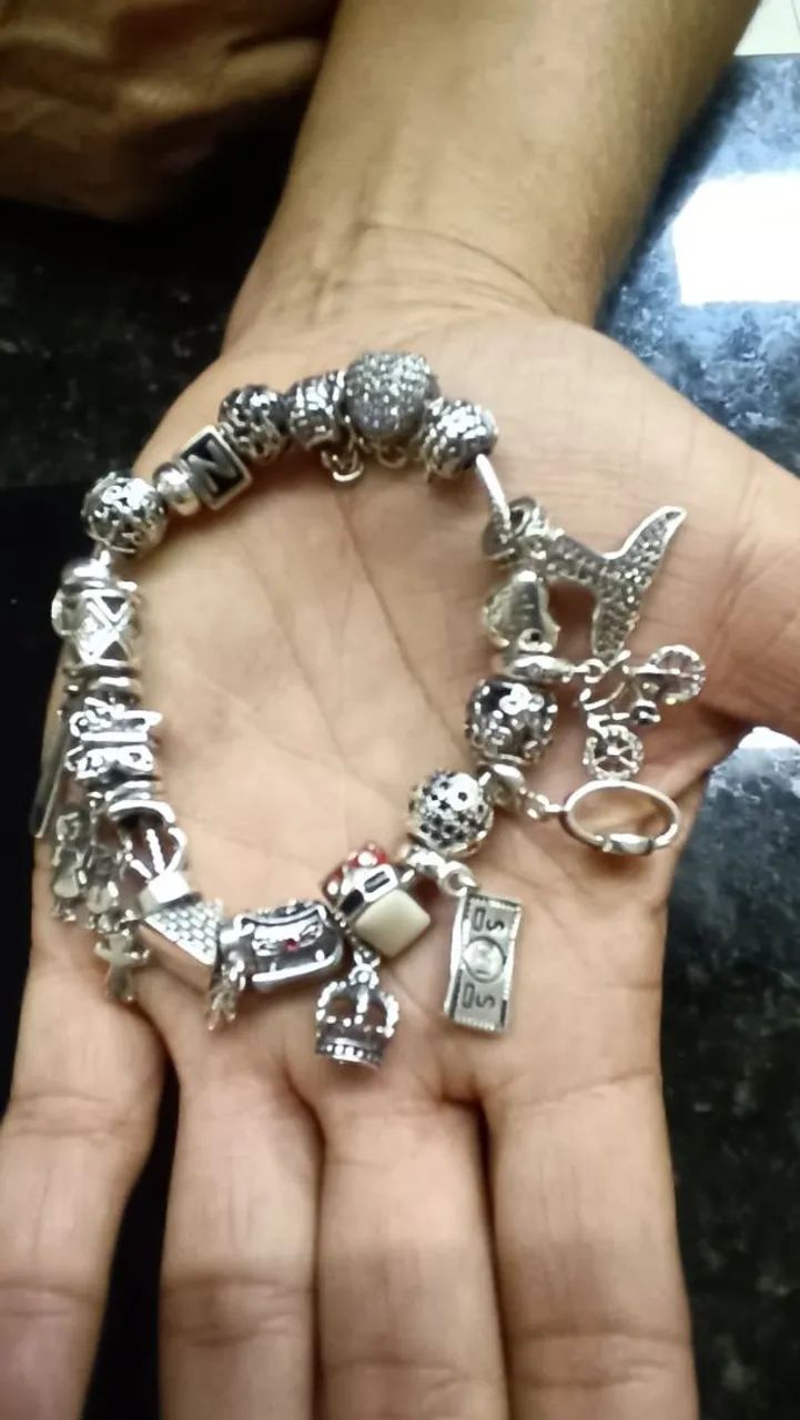 Pulseira de prata completa com Berloques  - Foto 2