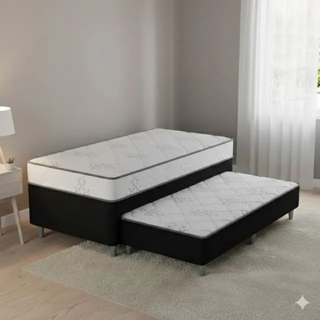 Cama Box Solteiro com Auxiliar  (produto novo de loja) 
