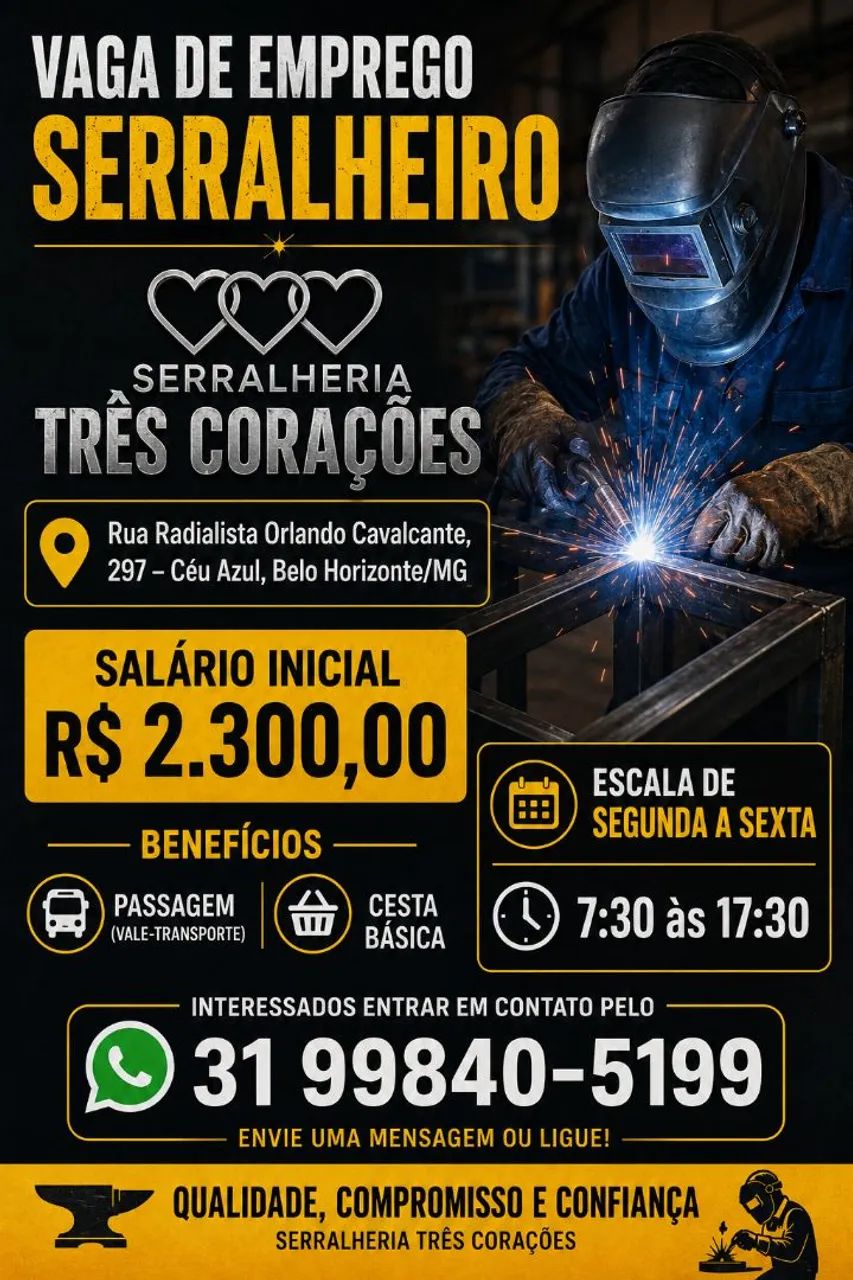 ? VAGA PARA SERRALHEIRO