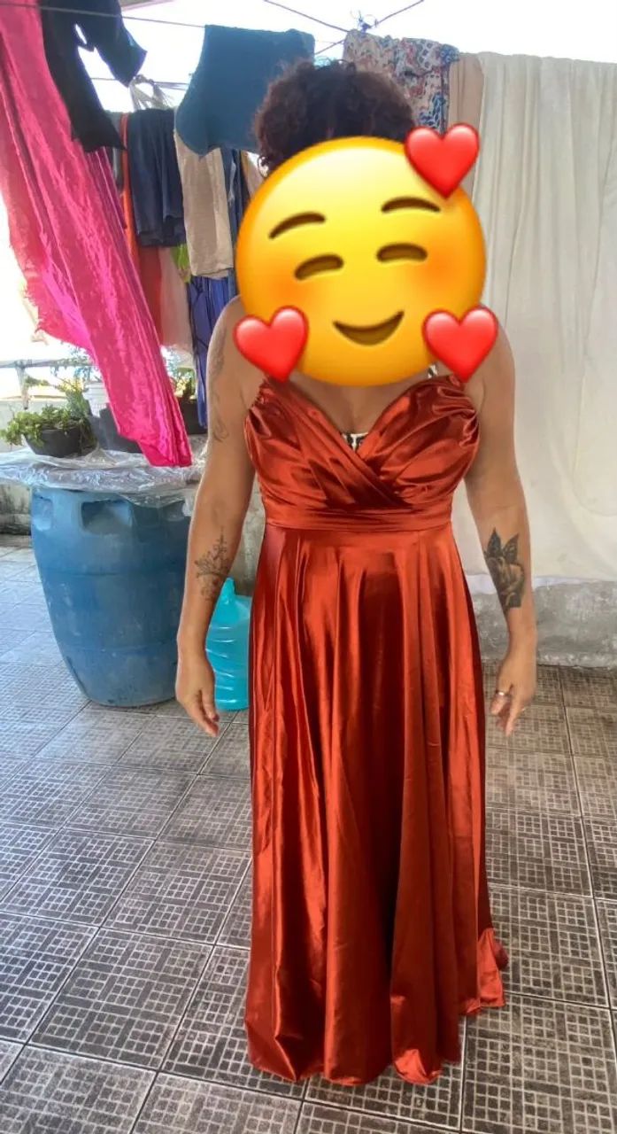 Vestido de madrinha terra cota 