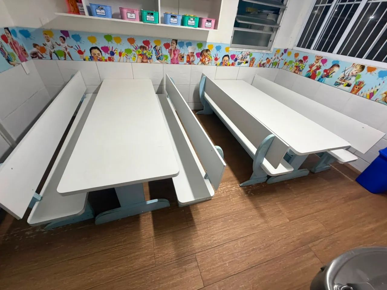 MESA E BANCO PARA REFEITÓRIO ESCOLAR INFANTIL 