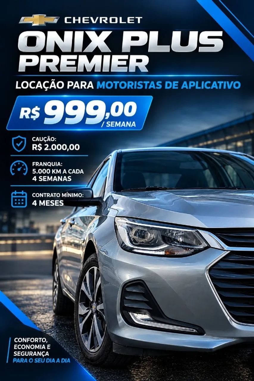 Locação Veículo Carro BYD Dolphin GS Elétrico e Onix Plus Premier - Foto 2