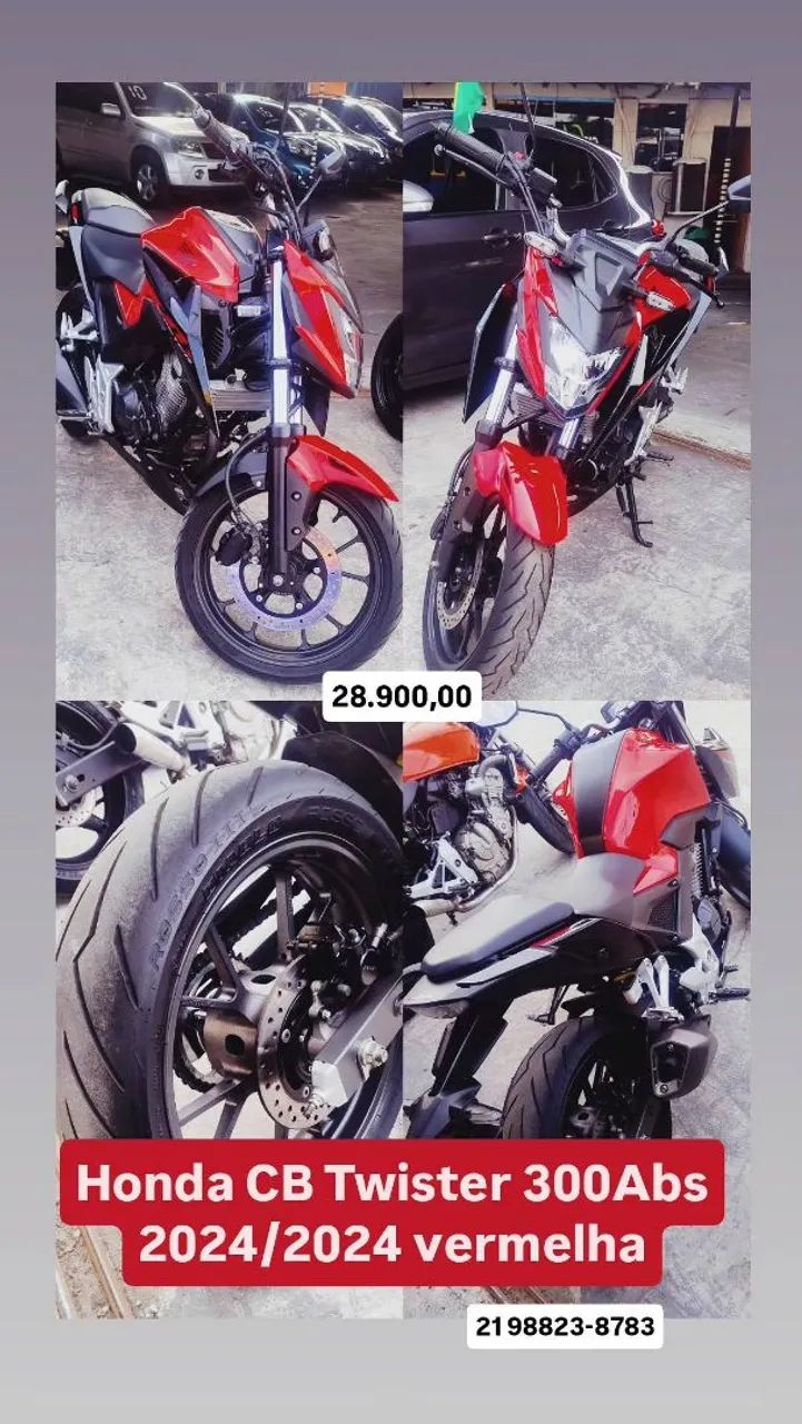 Honda CB Twister 300f vermelho/2024/2024 doc ok - Foto 3