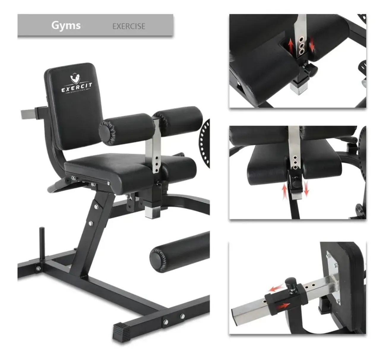 Cadeira Extensora E Flexora Exercit Mod. Ec-4.0 Para Anilhas - Foto 3