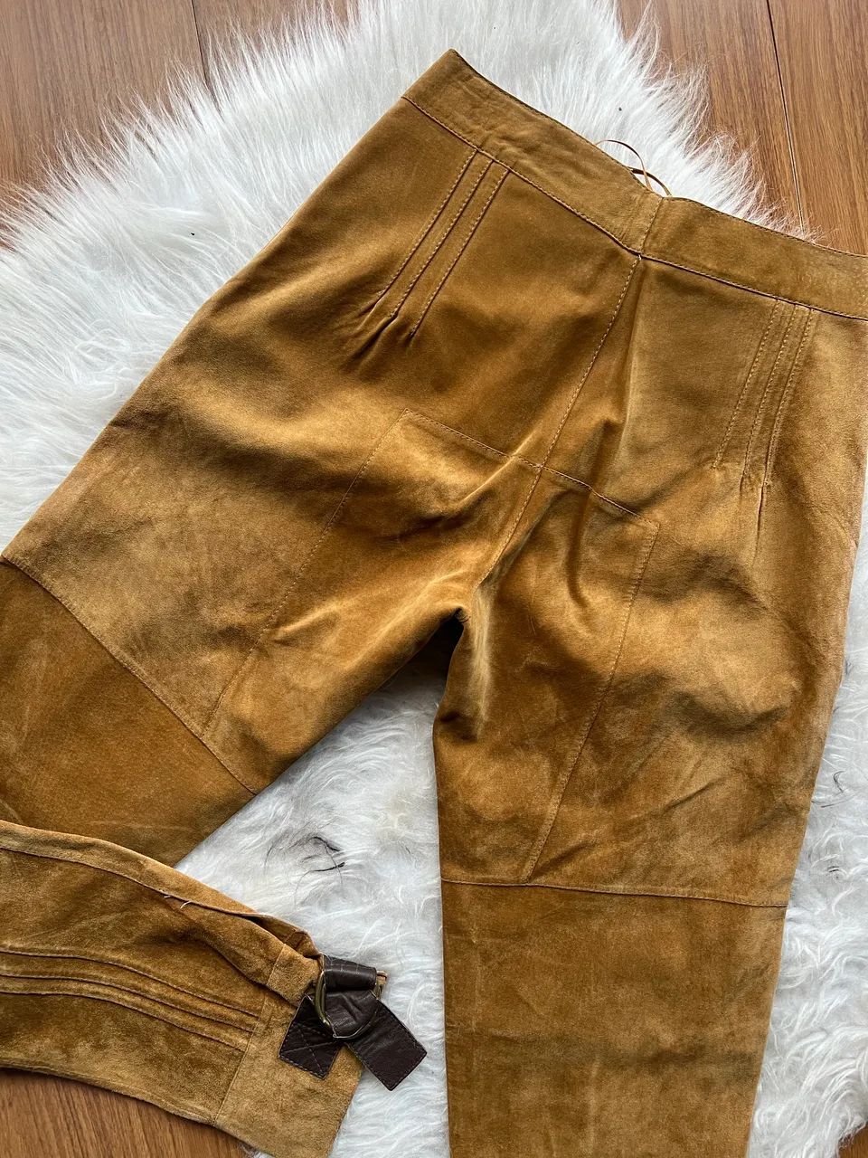 Calça de camurça em couro legítimo Tactile - Foto 5