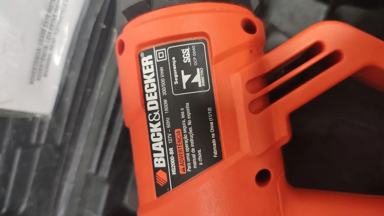 SOPRADOR TÉRMICO - BLACK E DECKER HG 2000 127v.