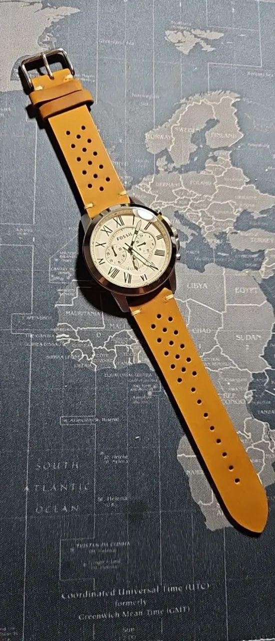 Relógio Fossil Grant pulseira couro  - Foto 3