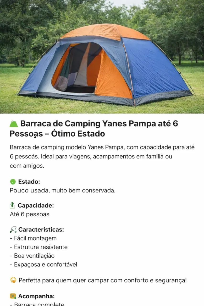 Barraca Camping Yanes Pampa