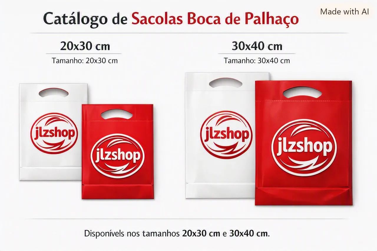Sacola boca de palhaço 20x30 cm 
