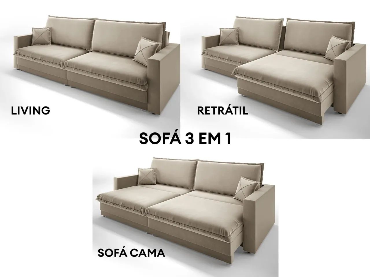 Sofá-cama 2,40m - Foto 3