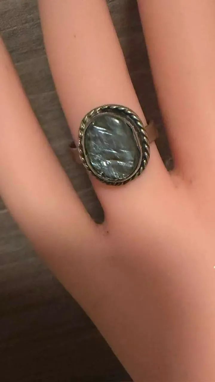 ANEL DE ALPACA COM ABALONE ARO 14(semi novo) 