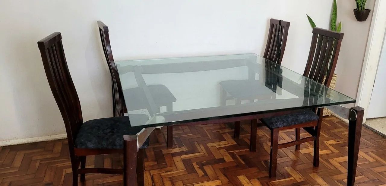 Mesa de vidro 8 cadeiras - Foto 2