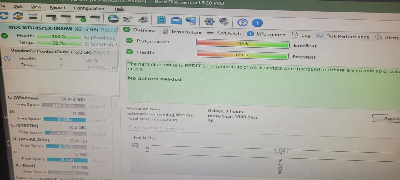 HD notebook 1TB saúde 100% - Foto 3