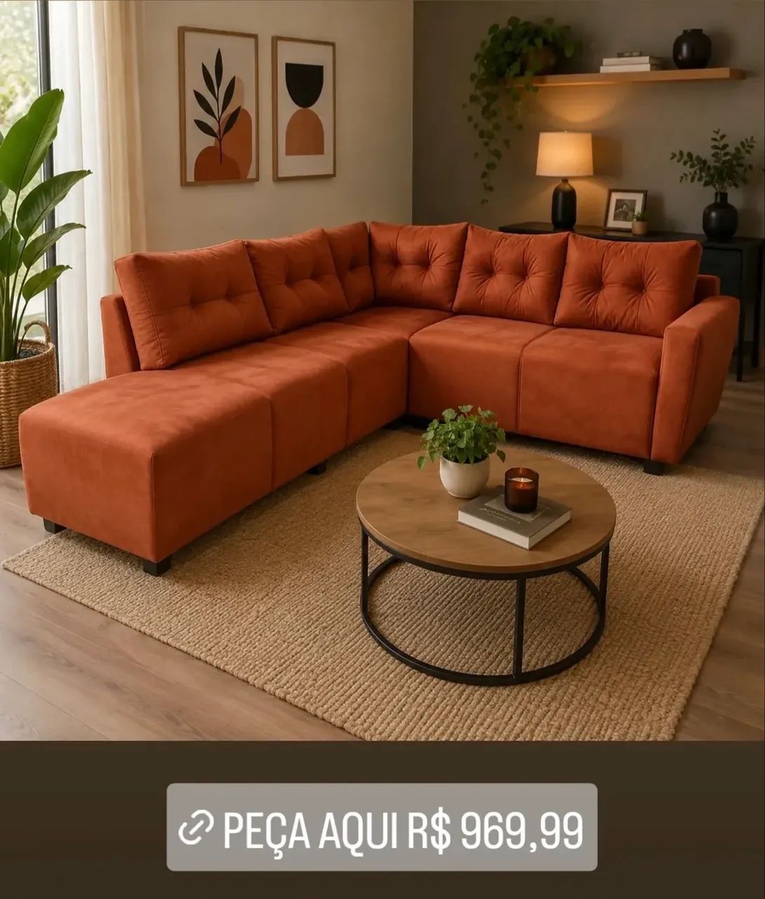 SOFÁ DE CANTO $ 969,99 preço de FÁBRICA! PAGUE NA ENTREGA.  - Foto 2