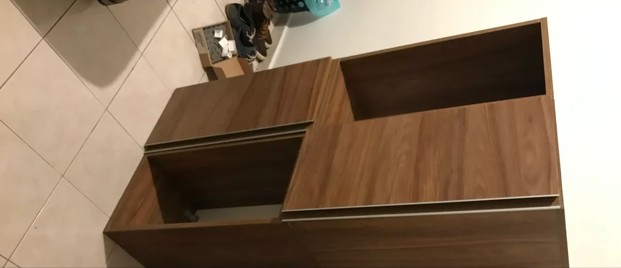 Mesa de Escritório Planejada Amadeirado com 3 Gavetas ? Sob Medida - Foto 4