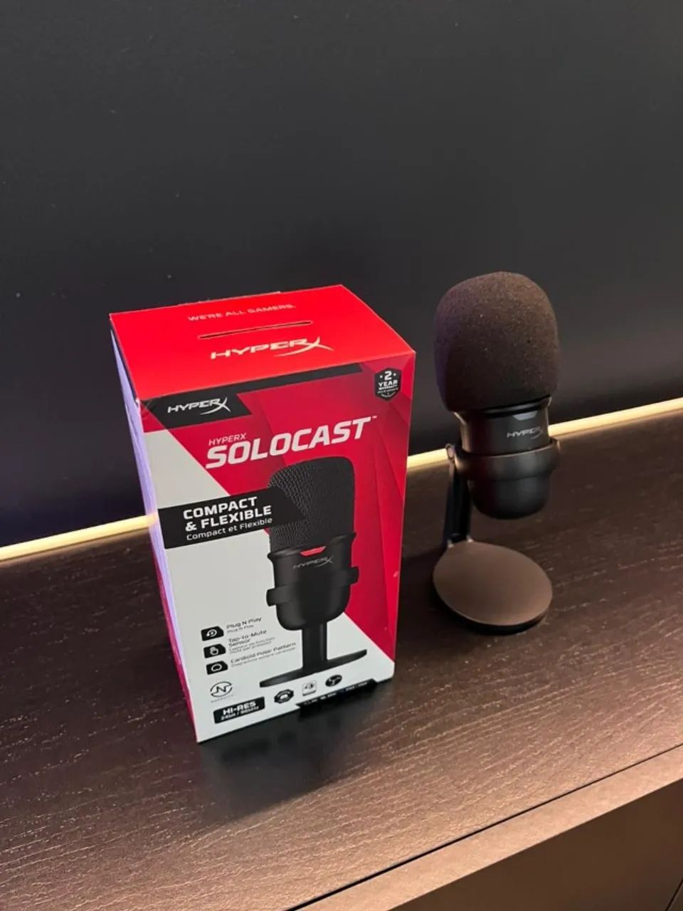 Microfone HyperX Solocast - Fone Gravação e Gamers - Foto 4