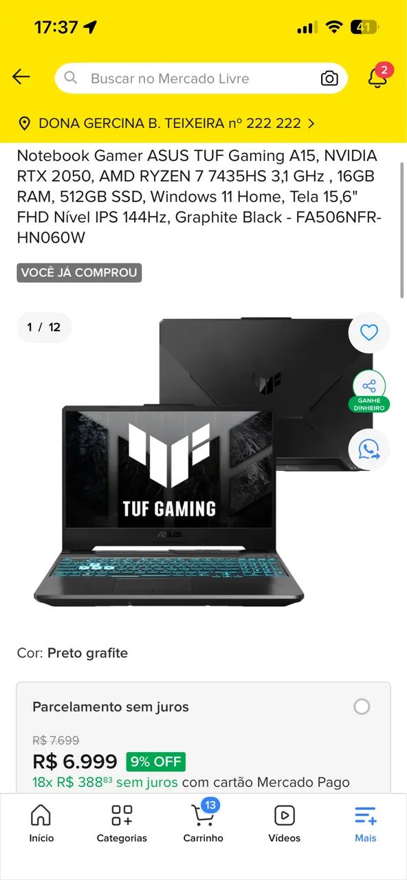 Notebook gamer Asus a15 - Foto 3