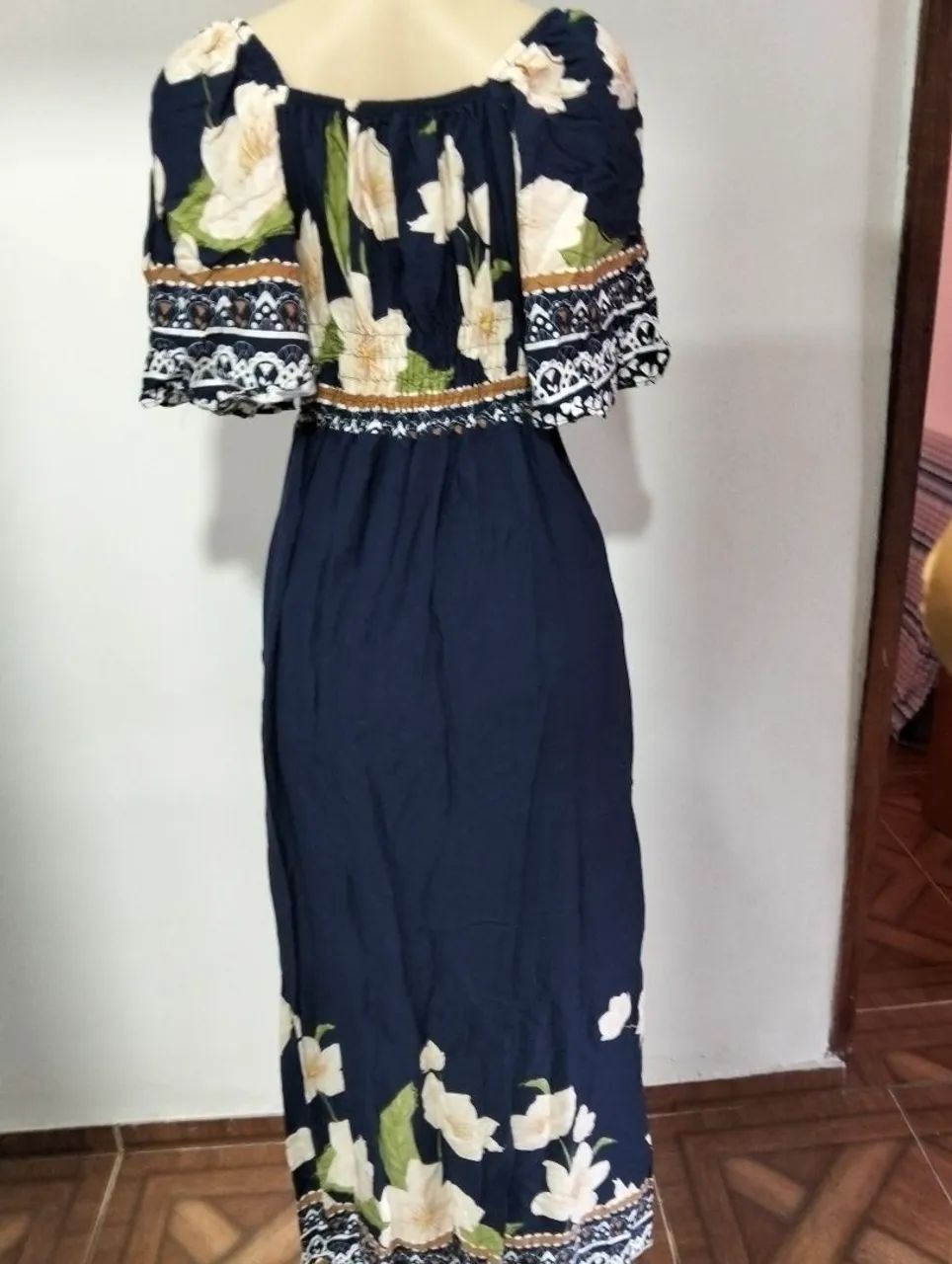 Vestido estampado tamanho M - Foto 4
