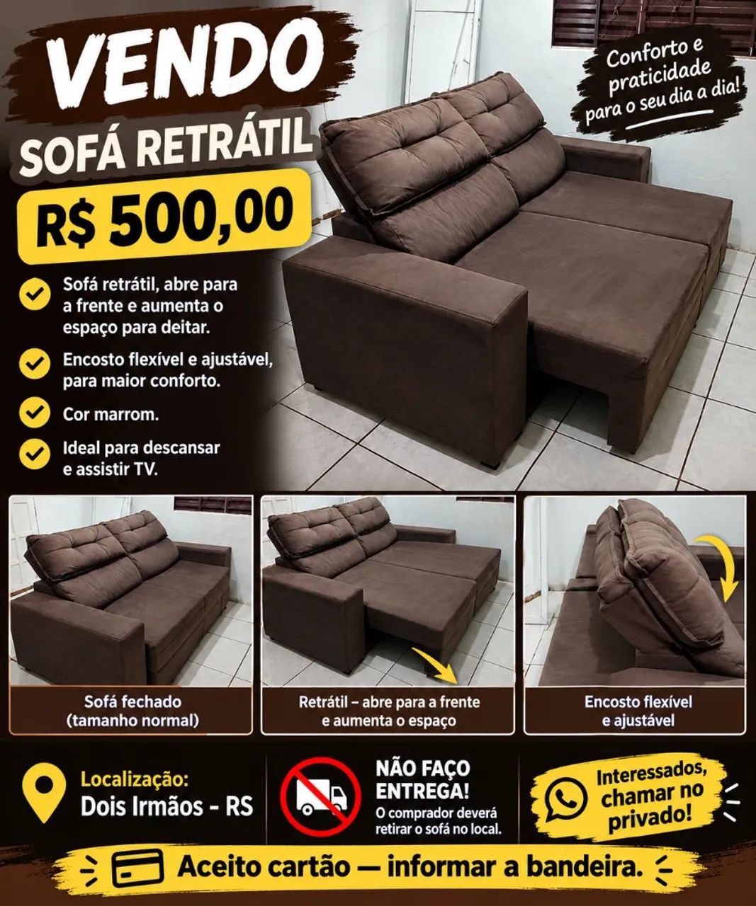 Sofa retrátil 