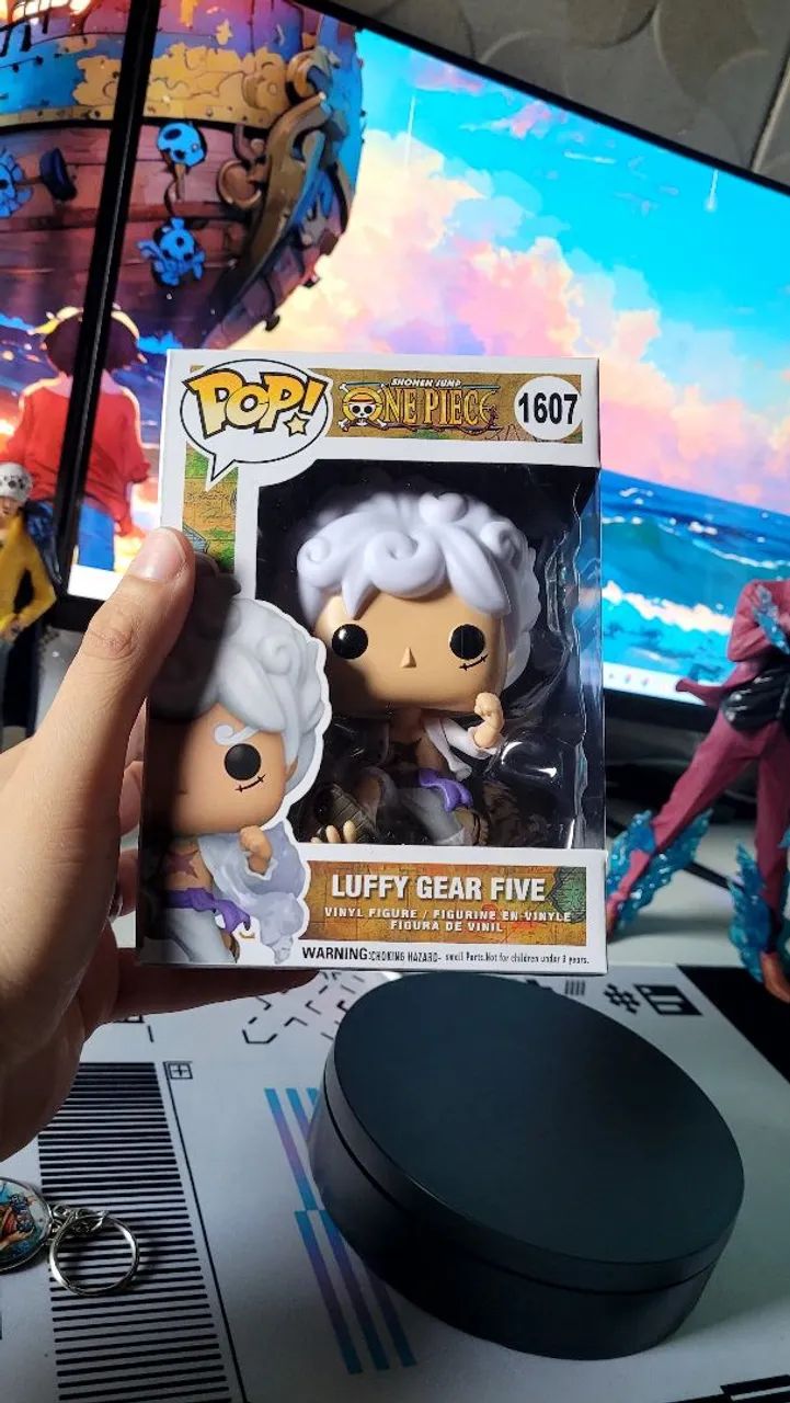 Boneco Luffy Gear 5 One Piece Estilo Pop Novo + Brinde - Foto 2