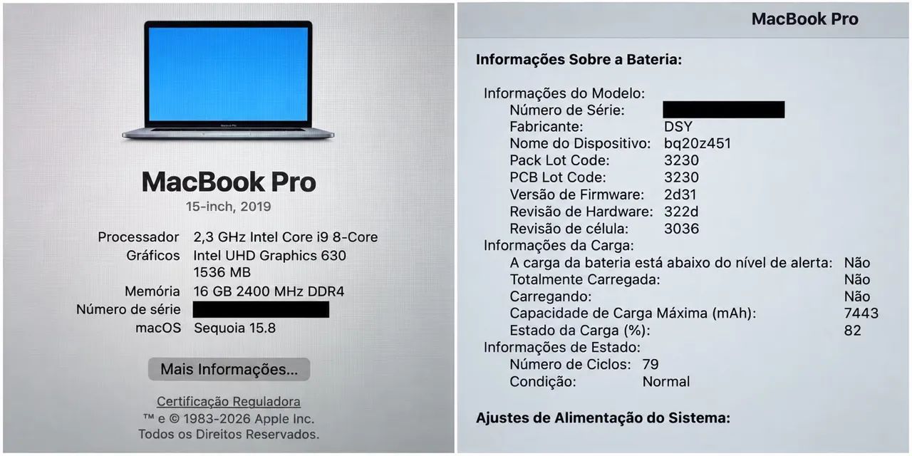 MacBook Pro 15? 2019 i9 | 16GB | SSD 512GB | Radeon Pro 560X 4GB +