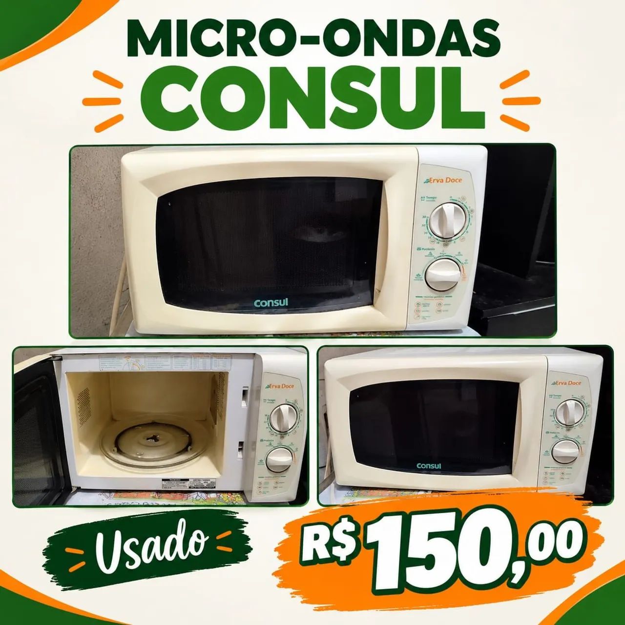 Microondas funcionando perfeitamente 