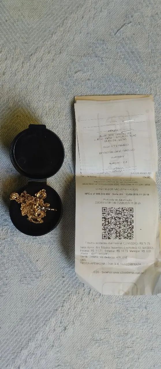 Corrente e Pingente Banhada a Ouro  - Foto 4