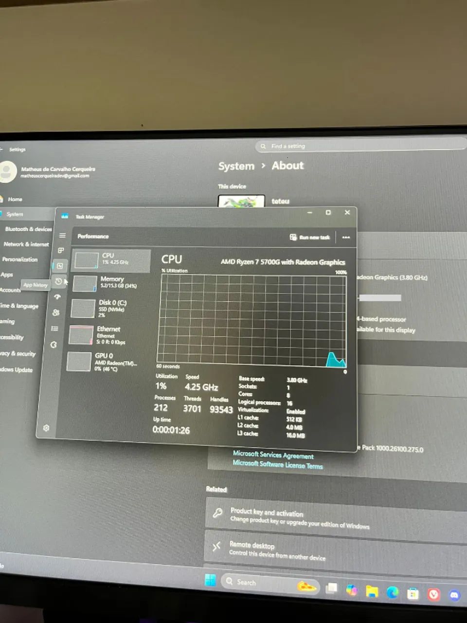 PC Gamer - Processador Ryzen 7 - Foto 5