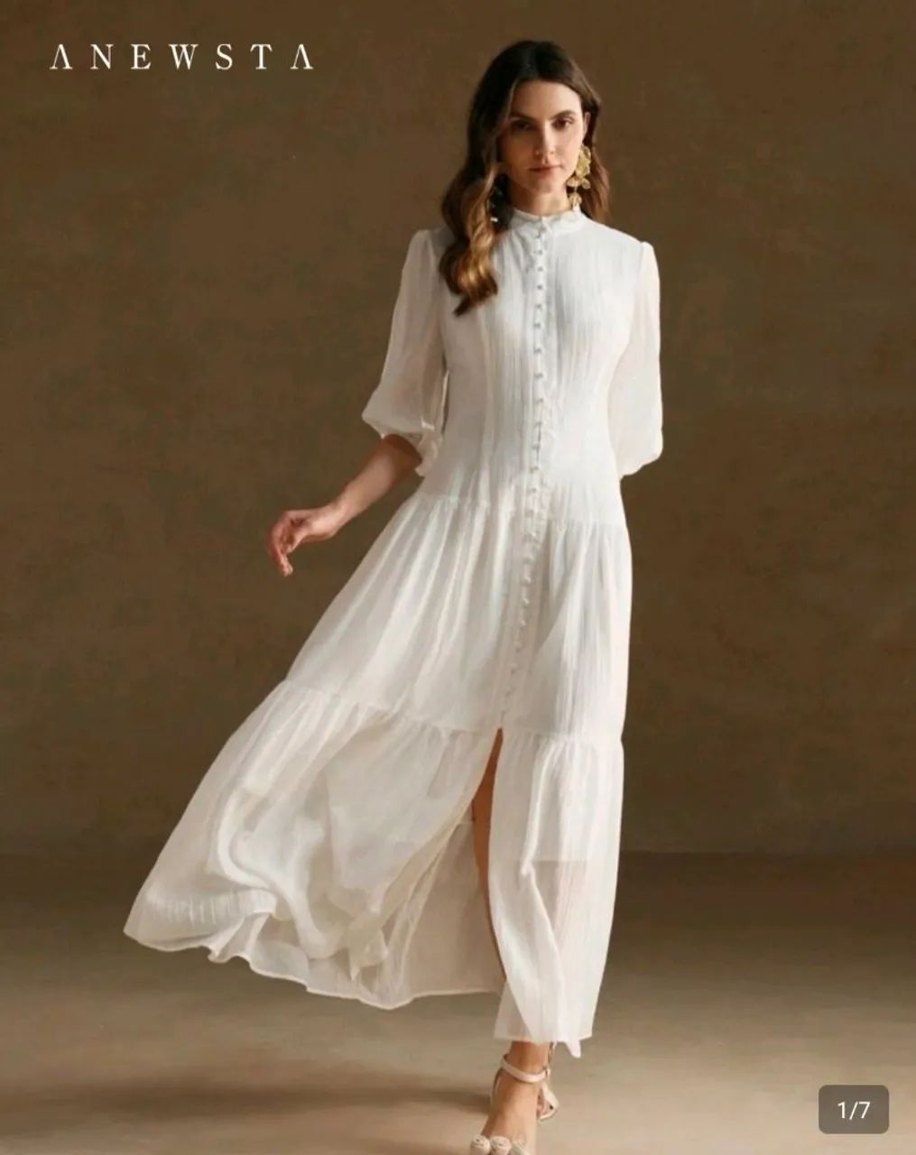 Vestido branco elegante 