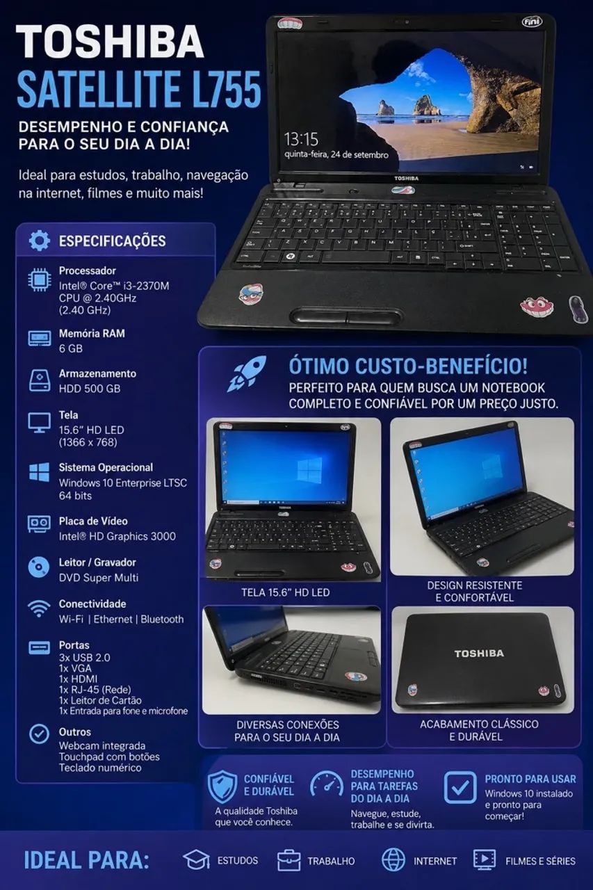 Notebook Toshiba satellite L755