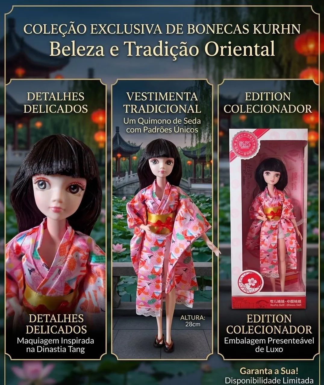 Boneca Chinesa Kurhn rara  - Foto 2