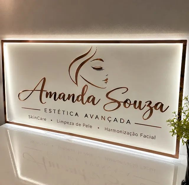 Placa Led Neon Personalizado 80cm em Acrílico