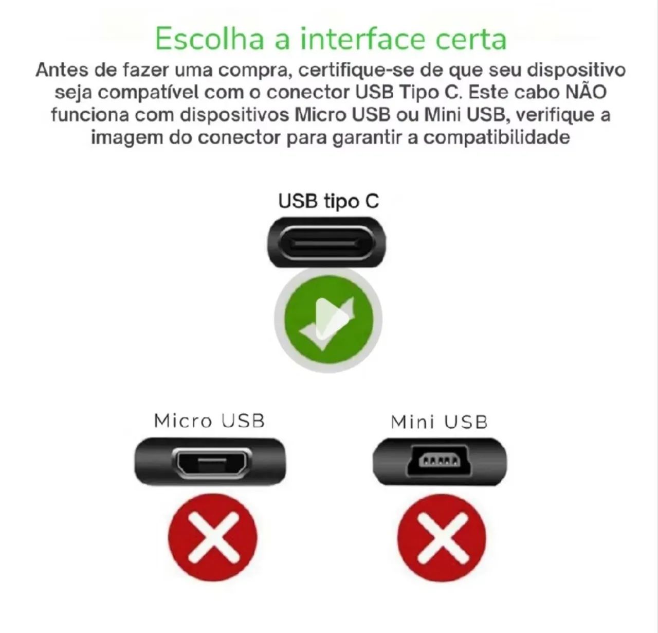 CABO USB MICRO/ TIPO C 20 CENTÍMETROS  - Foto 3