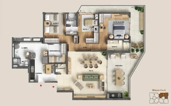 PLANTA 171m²