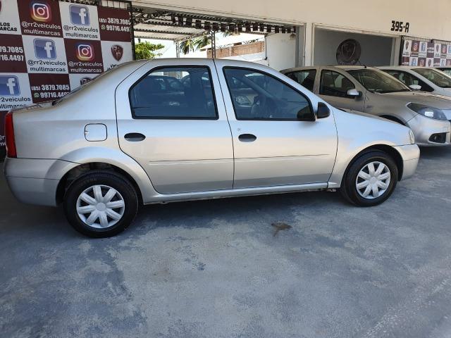 Renault - Logan Authentique 1.0 Flex, Ar, Dh, Vid, Trava, Som, Alarme, Revisado, Garantia - Foto 3